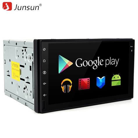 Junsun Car Dvd 2 Din Radio Gps 7 Inch 1024 600 Android 6 0 Quad Core 16gb With Microphone Gps