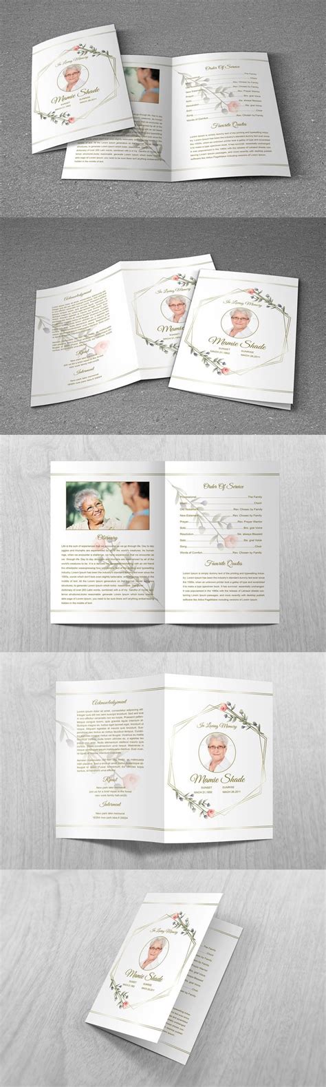 Printable Funeral Program Template | Funeral program template, Funeral ...