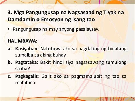 Pabula, Mga Paraan ng Pagpapahayag ng vEmosyon o Damdamin