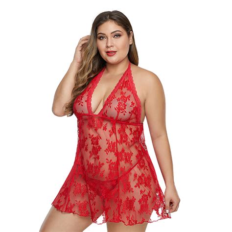 Zoyiame Best Plus Size Women Lace Transparent Erotic Underwear Lingerie