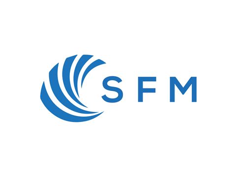 SFM letter logo design on white background. SFM creative circle letter ...