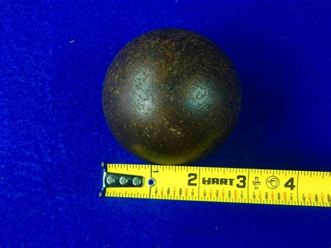 Antique Old 19 Century US Civil War 4 Lb Cannon Ball Militaria Memorab ...