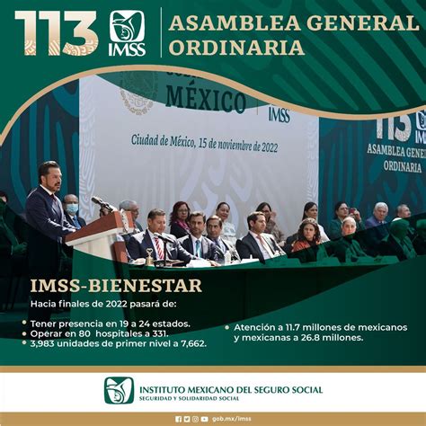 Imss On Twitter 113asambleaimss Imssbienestar Hacia Finales De