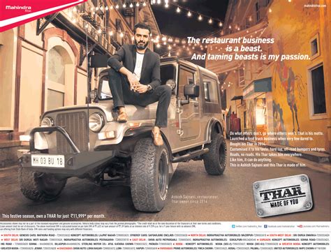 Mahindra Rise Thar Made By You Ad Delhi Times Check Out More Car