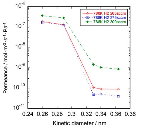 Reaction Gas Flow Rate Dependence On Single Gas Permeance Of Sic