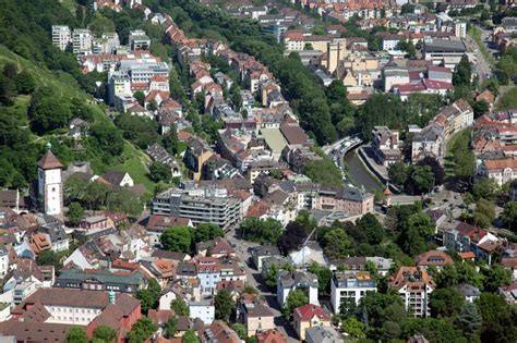 Freiburg Im Breisgau Aus Der Vogelperspektive Altstadtbereich Und