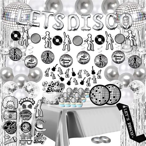 Amazon.com: 70s Disco Party birthday Decorations - (Total 110pcs) lets ...