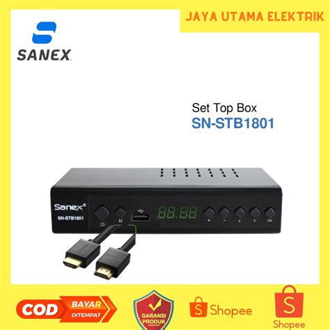 Jual Sanex Set Top Box Dvb T Set Topbox Tv Digital Untuk Tv Led