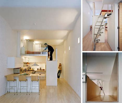 Loft Bed turns Single-Floor Studio to Two-Level Apartment | Designs ...