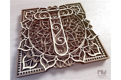 Mandala Letter T, Alphabet letter T pattern, Letter T SVG (580195 ...