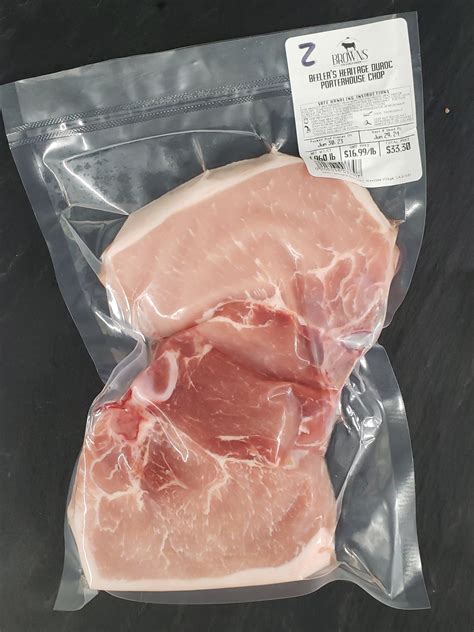 Heritage Duroc Pork Porterhouse Chop 2 Brown S Top Shelf Meats