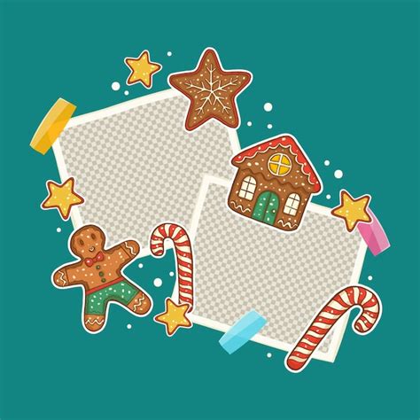 Ilustración de collage de navidad dibujado a mano Vector Gratis