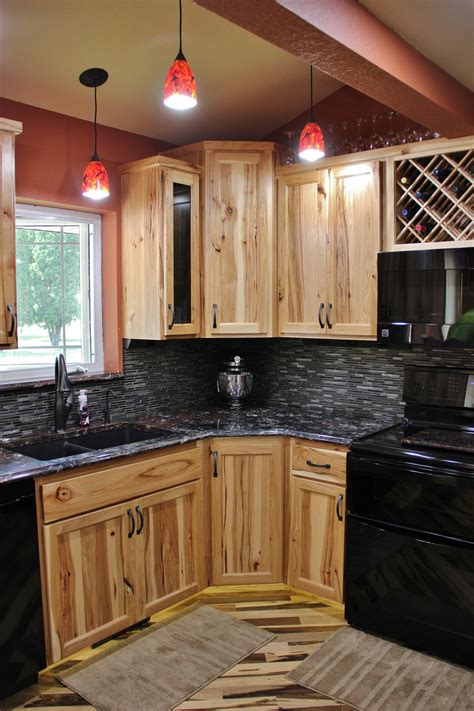 Natural Rustic Hickory Kitchen Cabinets Hickory Kitchen Cabinets