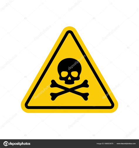 Triangle Skull Danger Sign Vector Isolated Stock Vector By ©mamanz01