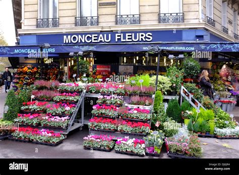 Monceau Fleurs Flower Shop In Paris France Stock Photo Alamy