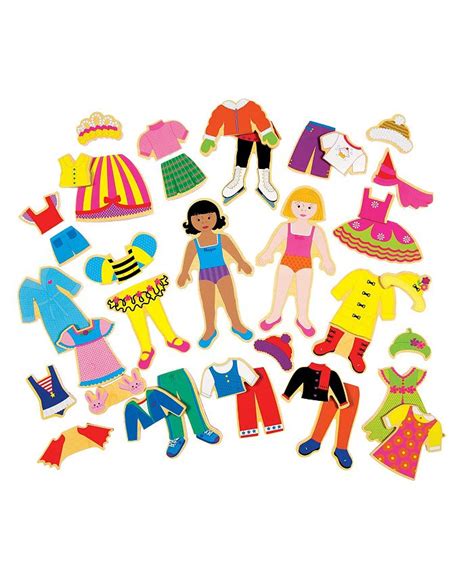 T S Shure Pocket Dolls Best Friends Wooden Magnetic Dress Up Dolls