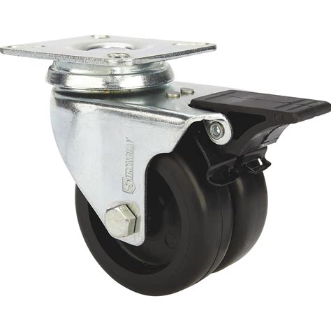 Strongway In Swivel Dual Wheel Caster With Brake Lb Capacity