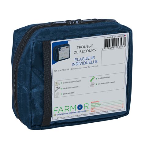 Trousse de secours bûcheron élagueur Premiers secours Farmor