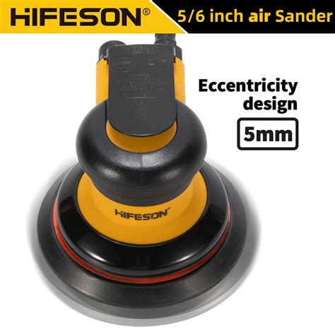 HIFESON 5inch 6inch Pneumatic Orbital Sander Air Polisher 125mm 150mm