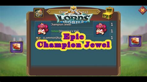 Guild Fest Rewards Epic Champion Jewel F P Lords Mobile Youtube