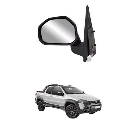 Retrovisor Fiat Strada Adv Locker Eletrico C Pisca Ld Castelo