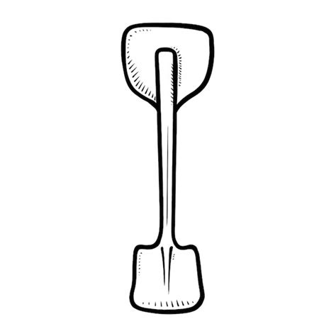 Premium Photo | A drawing of a shovel with a long handle generative ai