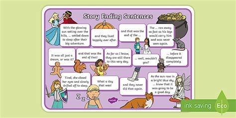 Story Ending Sentence Word Mat How To End A Story Twinkl