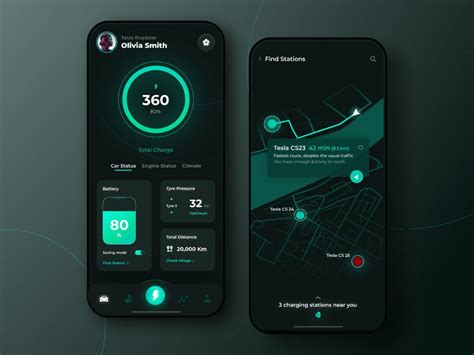 Figma Electric Car App Free Template Ui4free