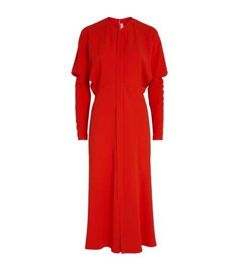 Womens Victoria Beckham Red Dolman Midi Dress Harrods Us