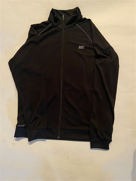 Vintage Nike Black Tracksuit Track Jacket Mens Size Gem