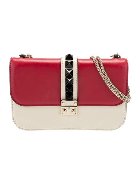 Valentino Leather Rockstud Accents - Neutrals Shoulder Bags, Handbags ...