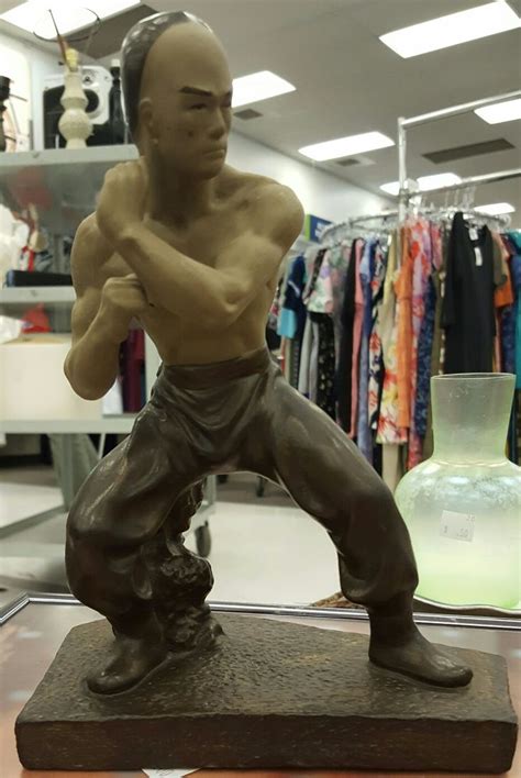 Shaolin Kung Fu Monk Figure Unique Clay Martial Arts Wushu Statue 4