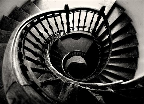 Wallpaper City Architecture Silhouette Spiral Circle Staircase