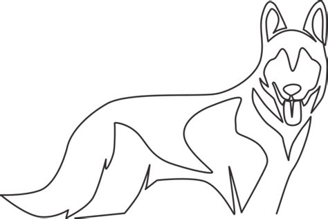 Dog Line Drawing Pngs For Free Download