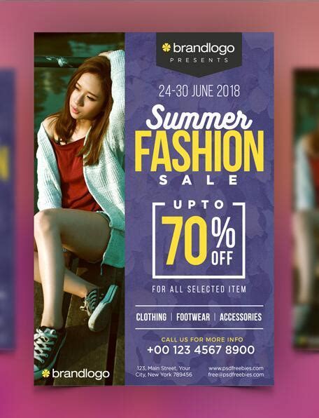 Summer Fashion Sale Poster Psd Template Free Download