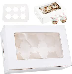 Hriymtd St Ck Cupcake Boxen Cupcake Muffin Box Mit Sichtfenster