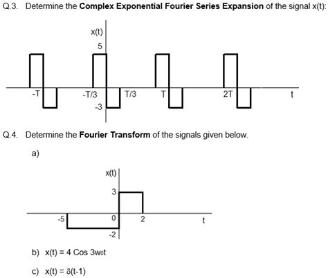 Solved Q Determine The Complex Exponential Fourier Series Expansion