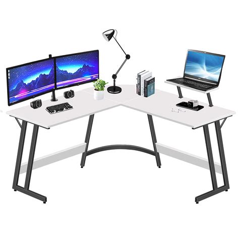 Buy Lufeiya L Shaped Desk White Corner Computer Desks For Small Space