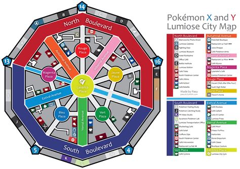 Pokemon X Lumiose City Map Map For 3ds By Pasukaru Gamefaqs