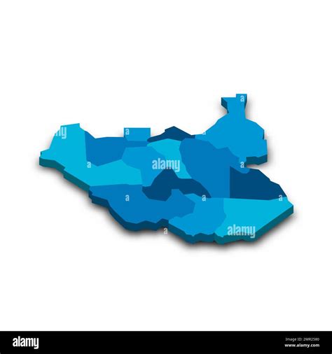 South Sudan Political Map Of Administrative Divisions States