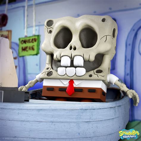 Spongebob Squarepants Ultimates Spongebob Skull Head 7 Inch Action Figure