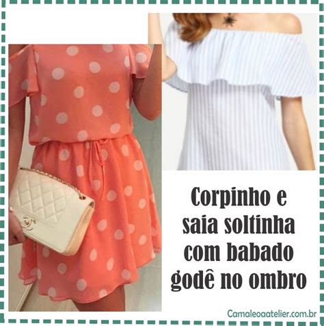 Molde Vestido Babado No Ombro Camaleoa Atelier De Costura