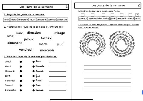 Jours De La Semaine Et Mois De Lann E Histoire Lecture Cp La