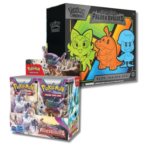 Pokémon TCG: Scarlet & Violet Paldea Evolved Booster Box & Elite Trainer Box COMBO | Release: 06 ...