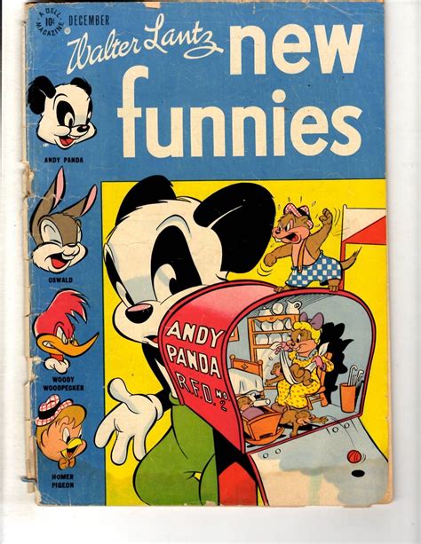 New Funnies Gd Dell Golden Age Comic Book Walter Lantz Woody