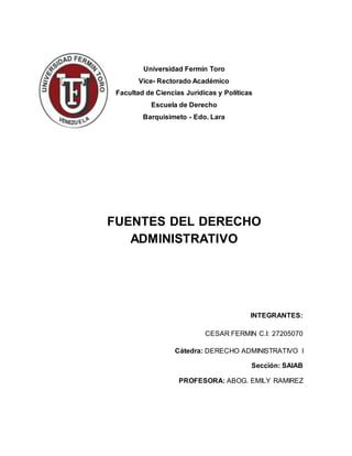 Ensayo De Fuentes Del Derecho Administrativo Saia Pdf