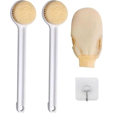 Brosse Dos Douche Manche Long Poils Doux Et Souples Brosse Corps