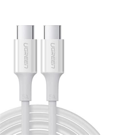 White UGREEN 100W Type C To Type C PD Fast Charge 2M Charging Cable