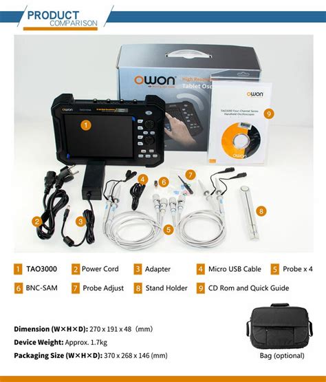 Owon Tao A Ch Bits Mhztablet Digital Oscilloscope