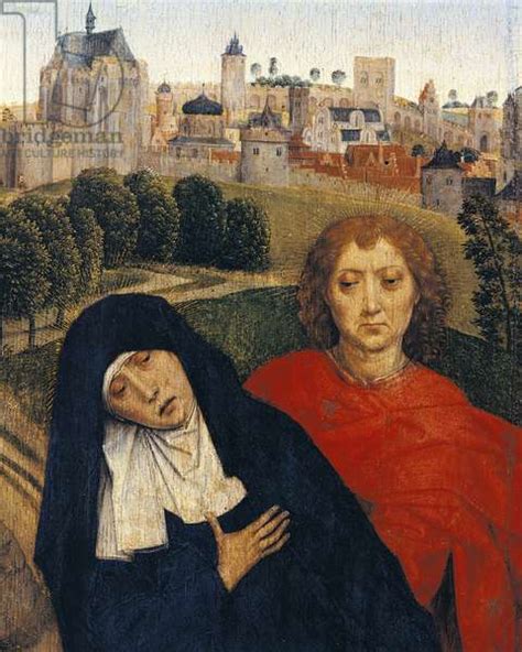 Our Lady Of Sorrows Detail From Crucifixion By Hans Memling Circa